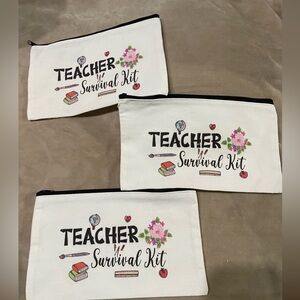 NWOT: Bundle “Teachers Survival Kit” Bundle 3 pouches